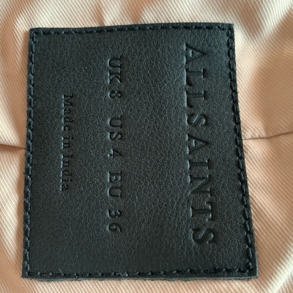 Allsaints Balfern Pink Suede Biker Jacket - Picture 4 of 4